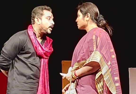 The new drama 'Durga Danda' was staged under the direction of Animesh Tarafdar