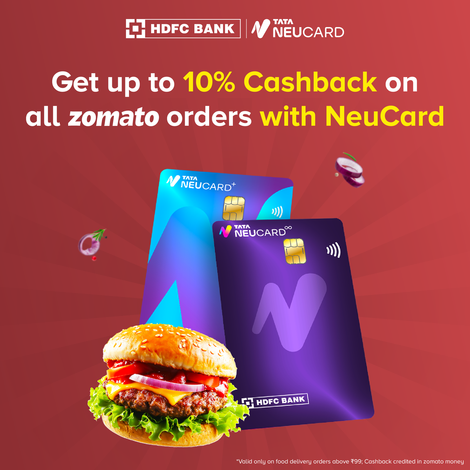 Zomato Partners with Tata Digital to Launch Unlimited Rewards on Online Food Orders Paid Via the Tata Neu HDFC Bank Credit Card
