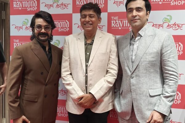 Raymond Unveils Landmark Pujo Celebration with Cinema Icons Prosenjit Chatterjee and Abir Chatterjee